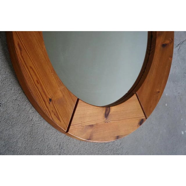 Wall Mirror in Pine from Glasmäster Markaryd, Sweden, 1960s For Sale - Image 9 of 10