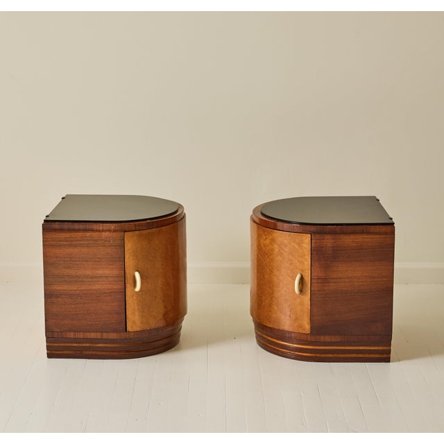 Italian Art Deco Bedside Tables, a Pair, 1940s For Sale - Image 4 of 10