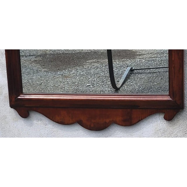 Share Antique Chippendale Revival Maple Hall Wall Mirror c.1900 American Entryway For Sale In Philadelphia - Image 6 of 12