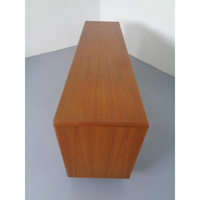 Brown Large Teak Tambour Sideboard from Dyrlund, Denmark, 1970s For Sale - Image 8 of 16