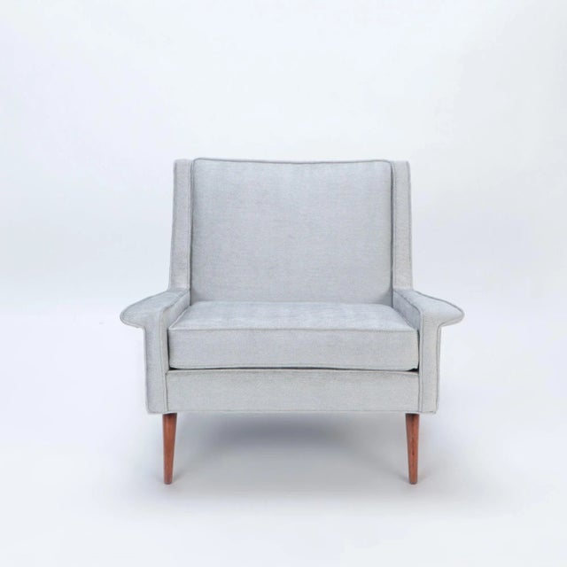 A MCM newly upholstered lounge chair, in the style of Paul McCobb, circa 1950