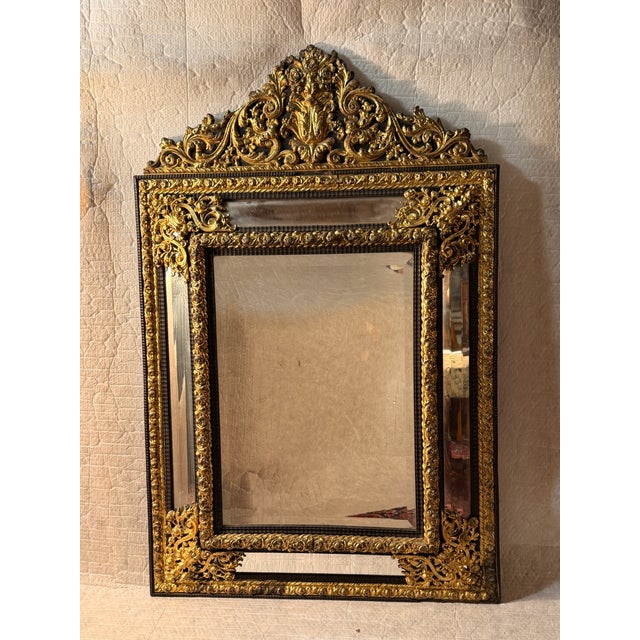 Gold French Napoleon III Mirror With Gilt-Metal Mounts, France, Circa 1860–1880 For Sale - Image 8 of 9