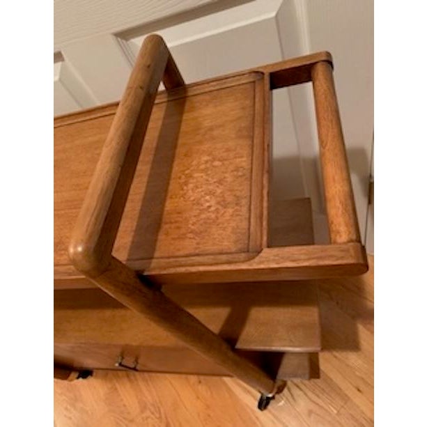Mid Century Modern Drexel Biscayne Three-Tiered Rolling Bart Cart/Server Cabinet For Sale In Portland, OR - Image 6 of 15