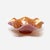Vintage Dugan Ski Star Peach Opalescent Carnival Glass Ruffled Bowl For Sale - Image 4 of 8