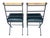 Sculptural Iron X-Frame Dining Chairs in Dark Green Leather – Set of 4 For Sale - Image 13 of 15