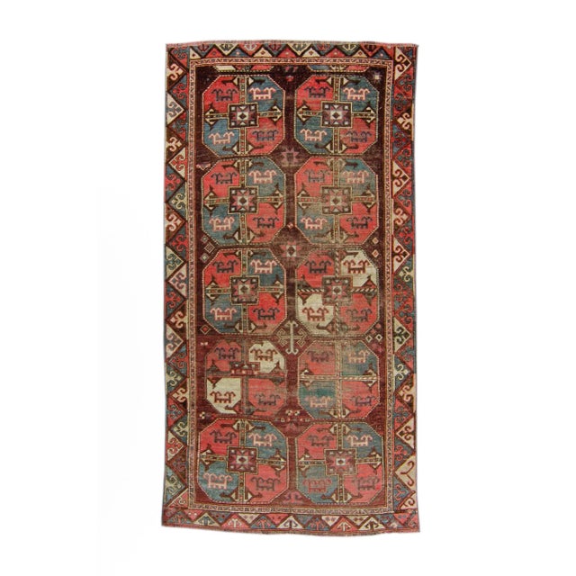 House of Séance - 1890s Antique Karakalpak Turkmenistan Wool Pile Hand-Knotted Rug - 4’4” X 8'7" For Sale - Image 12 of 12