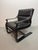 1970s Mid-Century Black Leather Armchairs with Black Lacquered Wooden Frames by Åke Fribytter for Nelo, Sweden, 1970s, Set of 2 For Sale - Image 5 of 13