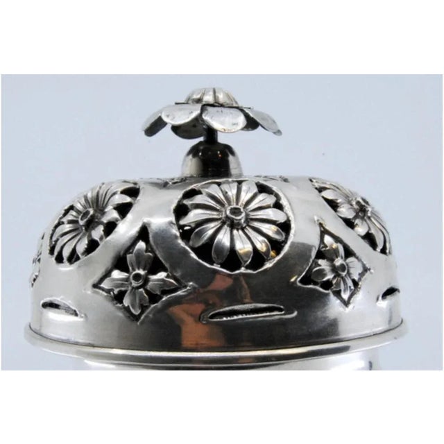 Silver Bell with Floral Reliefs For Sale - Image 10 of 11