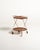 Folding metal trolley with two removable circular teak trays and four wheels. J-h fabrikerna, sävsjö, sweden, 1950s....