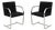Ludwig Mies Van Der Rohe Brno Flat Bar Chairs in Black Fabric by Gordon - A Pair For Sale