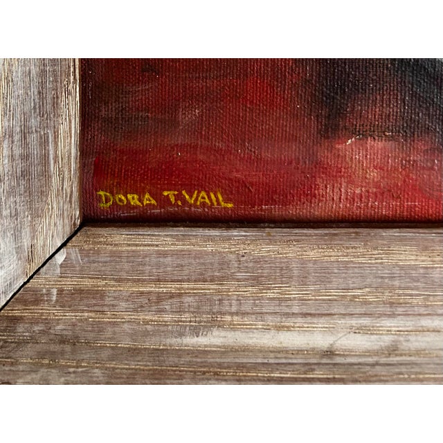 Antique 1930’s Oil Painting on Canvas Still Life of Calla Lily Flowers For Sale In Philadelphia - Image 6 of 7