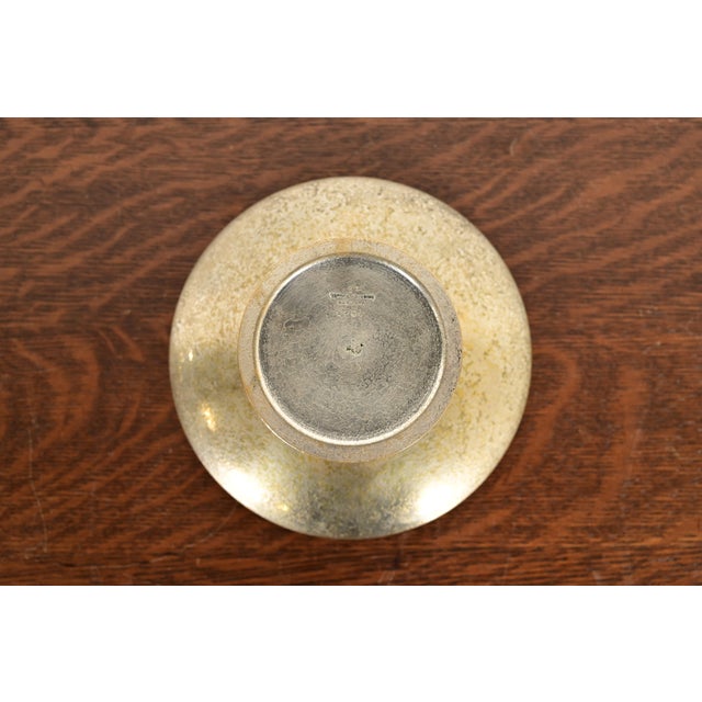 Bronze Tiffany Studios New York Bronze Doré Pedestal Bowl or Compote Dish With Greek Key Design For Sale - Image 8 of 11