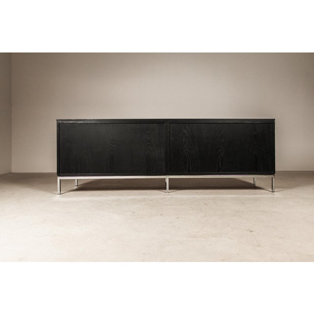 Sideboard in Black Oak and Chrome by Florence Knoll Bassett for Knoll International, 1960s For Sale - Image 16 of 18