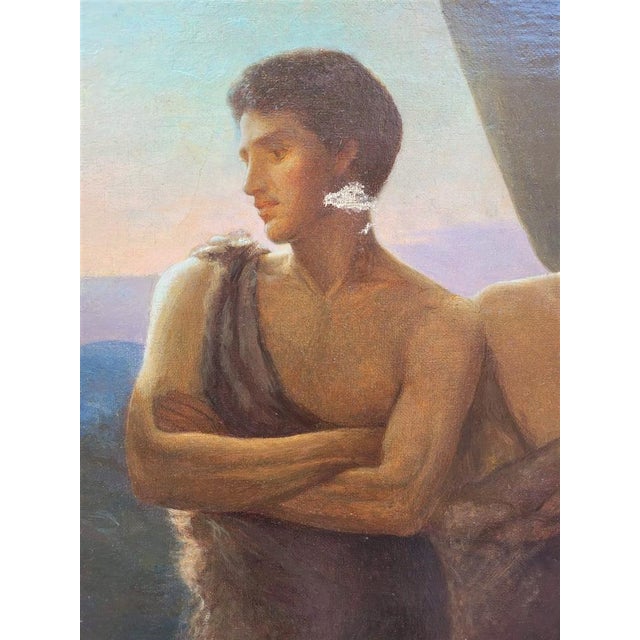 Neoclassical Scene Depicting Young Emperor with Muses, 19th Century, Large Oil on Canvas, Framed For Sale - Image 11 of 18