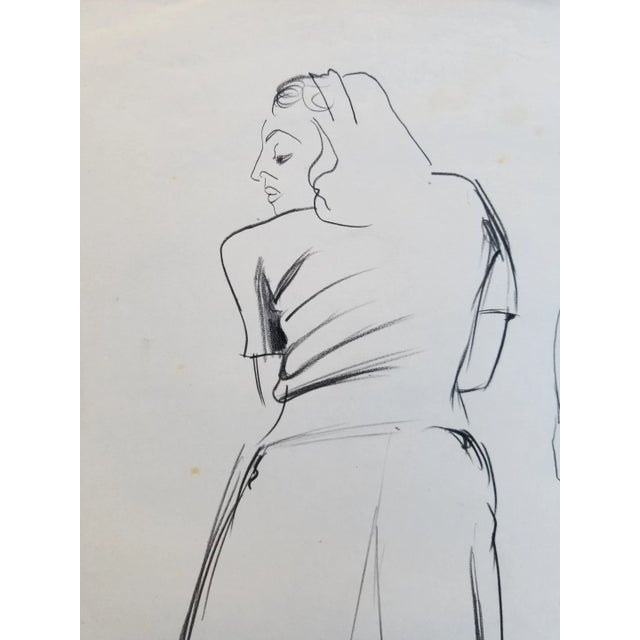 Original Female Sketch by Herman Volz For Sale - Image 4 of 8