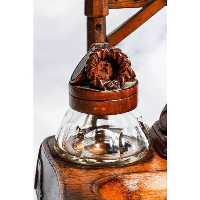 Unique Victorian Hand Carved Horse Equestrian Theme Antique Double Inkwell Desk Inkstand For Sale - Image 4 of 17