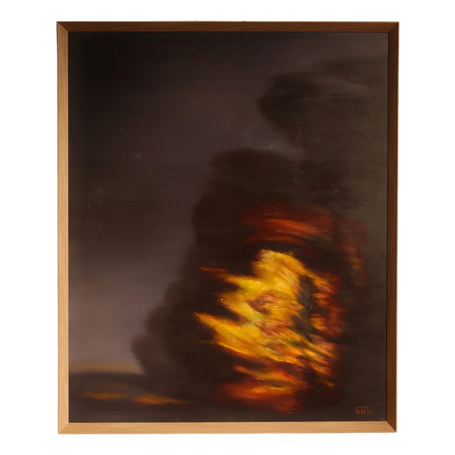 George Herzig, Untitled (Fire), 1999, Oil on Panel For Sale