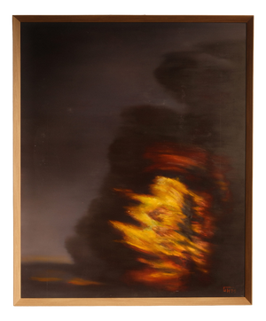 George Herzig, Untitled (Fire), 1999, Oil on Panel