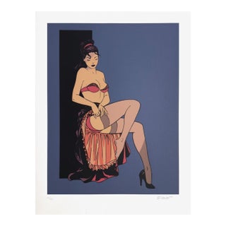 2008 Philippe Berthet Pin-Up en Bas Nylon Signed Screenprint For Sale