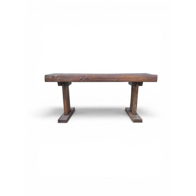 Contemporary French Console Table in Oak For Sale - Image 3 of 7