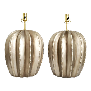 Lamps Large Pair Cactus