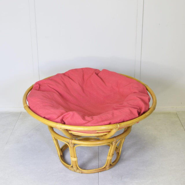 Vintage Bamboo Papasan Armchair, 1960s For Sale - Image 4 of 9