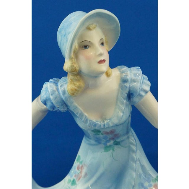 19th Century Ceramic Sculpture of Lady by Stephan Dakon for Goldscheider, Austria, 1940s For Sale - Image 13 of 18