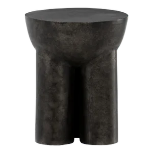 Four Hands Sante End Table - Raw Black