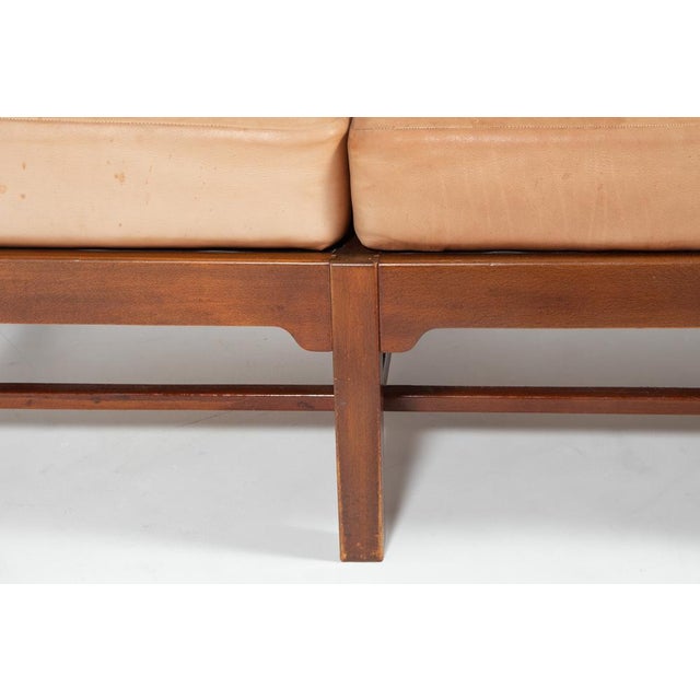 Danish 3-Seat Sofa with Cognac Leather Cushions For Sale - Image 6 of 18