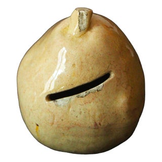 French Glazed Ceramic Money Box, 1900s For Sale