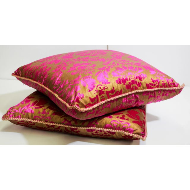 Moroccan Artist Moroccan Oversized Pink and Gold Floor Pillow Cushion For Sale - Image 4 of 13