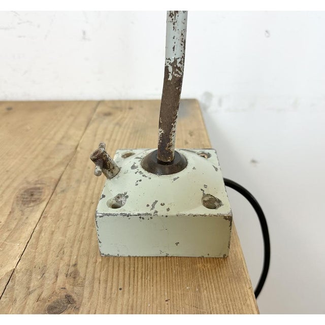 Industrial Industrial Grey Table Lamp from Elektrosvit, 1970s For Sale - Image 3 of 18