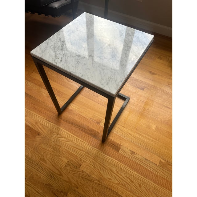 Parsons Marble Side Table For Sale In Washington DC - Image 6 of 6