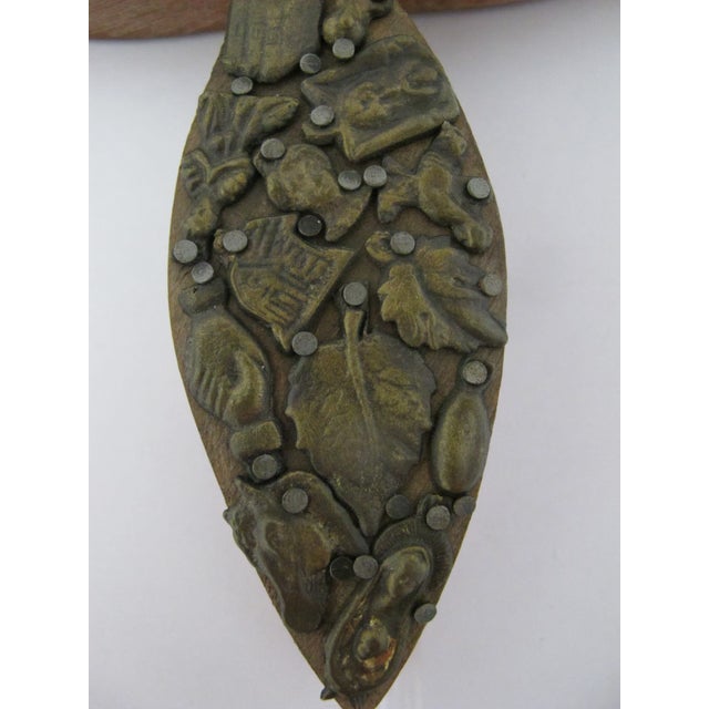 Mexican Milagros Wood Folk Art Cross With Cherub Guardian Angel & Charms For Sale - Image 4 of 8