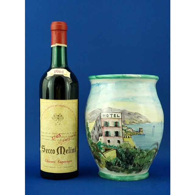 Antique Wall-Mounted Majolica Ceramic Planter with Amalfi View by Solimene, 1890s For Sale - Image 6 of 15