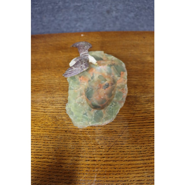 Bronze Bald Eagle on Green Onyx Base For Sale - Image 11 of 11