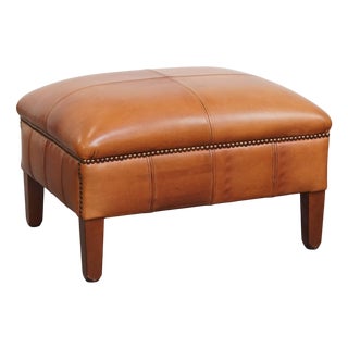 Ottoman in Cowhide Leather For Sale