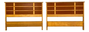 Paul Frankl, Rare Twin Headboards, Mahogany, Rock Maple, Usa, 1950s