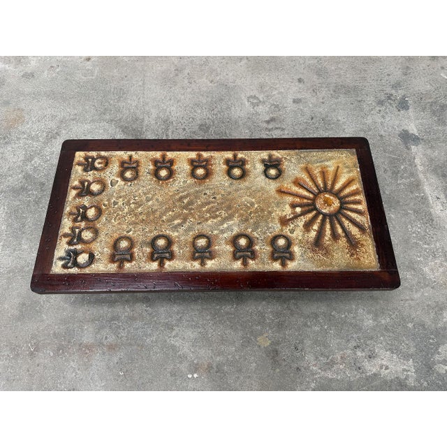 Chaty Enameled Lava Table from Vallauris, 1960s For Sale - Image 4 of 7