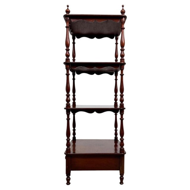 Brown Antique English Mahogany Cabinet with Shelves, 1800s For Sale - Image 8 of 12