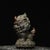 Chinese Vintage Gilt Bronze Qilin Sculpture Mythical Beast Figure on Lotus Base For Sale - Image 3 of 9
