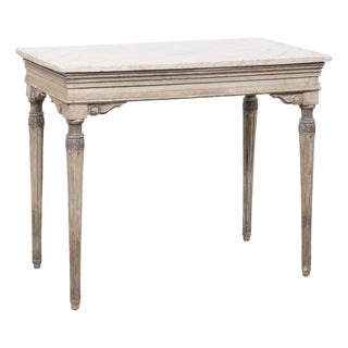 18th C. Italian Console W/Faux Marble Top For Sale