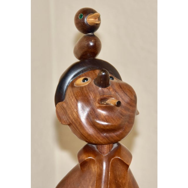 Dolfi Italian Hand Carved Wooden Duck Hunter Folk-Art Sculpture For Sale - Image 4 of 10