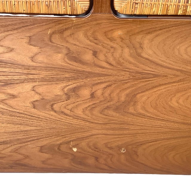 Scandinavian Modern Headboard W/ Cane Panels, Full For Sale - Image 9 of 12