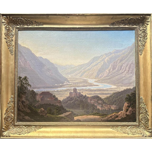 Unkown, Vaduz in Liechtenstein, 1800s, Oil on Canvas For Sale - Image 10 of 10