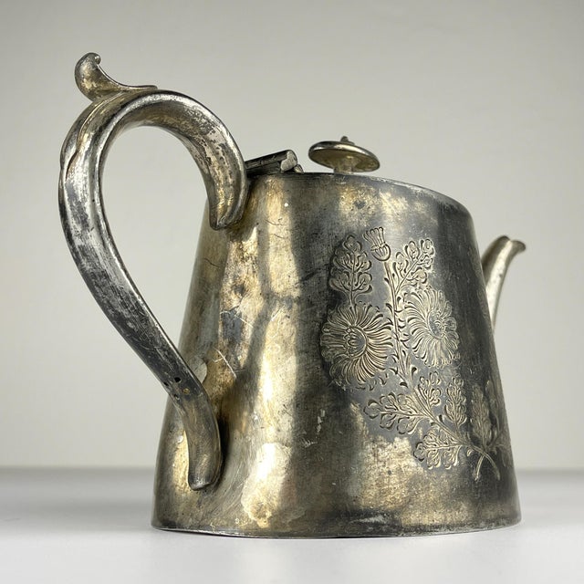 Antique Silver-Plated Teapot from Sheffield, England, 1890s-1910s For Sale - Image 9 of 15