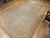 Early 20th Century Vintage Turkish Oushak Hand-Knotted Rug in Open Geometric Pattern in Pale Green, Yellow, Pink For Sale - Image 5 of 17