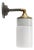 Vintage Industrial Sconce in White Porcelain and Opaline Glass For Sale