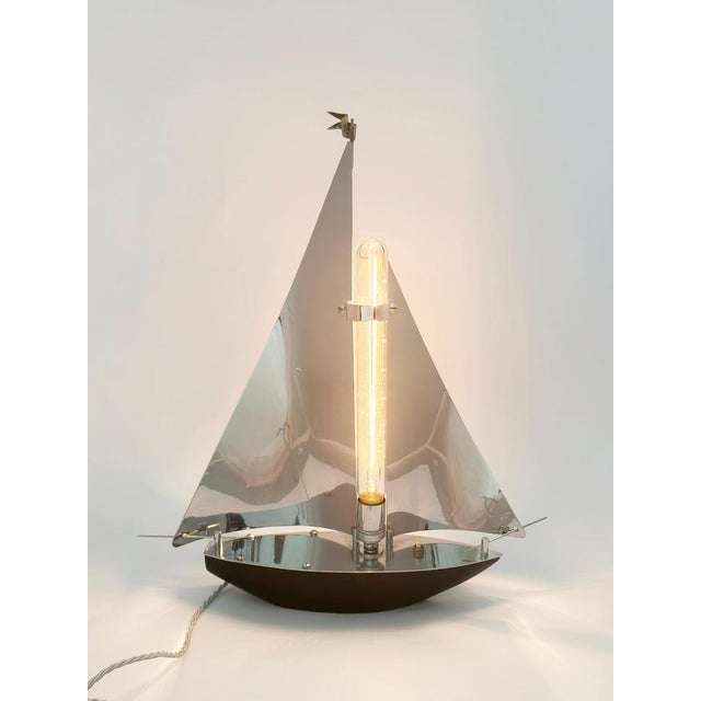 Art Deco Chrome Yacht Lamp Sculpture, England, 1930s For Sale - Image 4 of 10