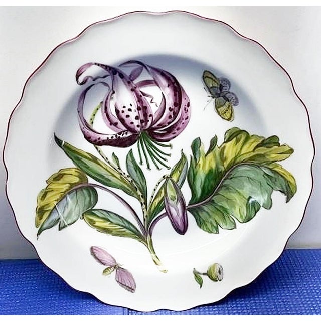 Ceramic 1980s Chelsea Botanical Plates by Mottahedah, Set of 12 For Sale - Image 7 of 10